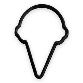 Ice Cream Cone Cookie Cutter with Easy to Push Design, for Baby Showers, Work Events, and Birthday Celebrations (4 inch)