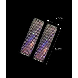 BWGHBH 2PCS Bling Car Seat Belt Pads Rhinstone Car Seatbelt Covers Cushions with Crystal Women Universal Interior Car Accessories for Releasing Shoulder Neck Pressure Purple