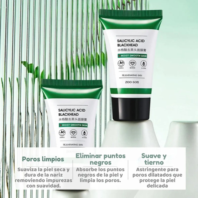 Mascarilla Negra Facial Bambu Elimina Puntos Negros Nariz 30 g