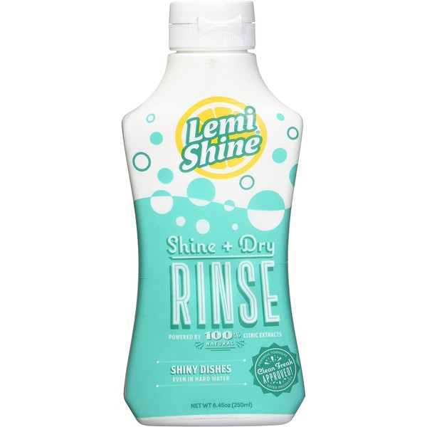 Lemi Shine Shine Plus Dry Rinse Dishwasher, Lemon, 8.45 Fluid Ounce
