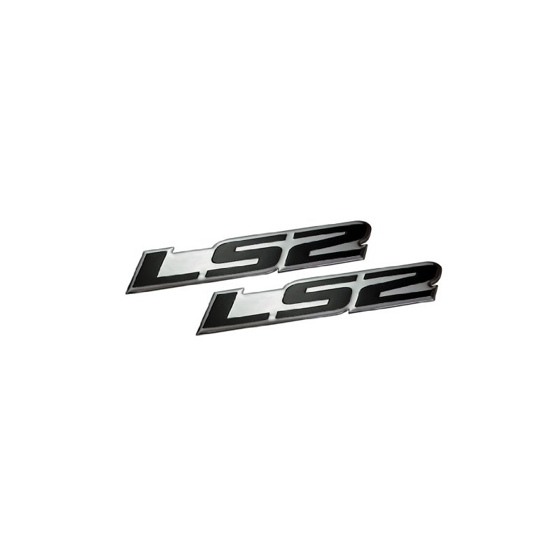 ERPART LS2 Embossed Black on Highly Polished Silver Real Aluminum