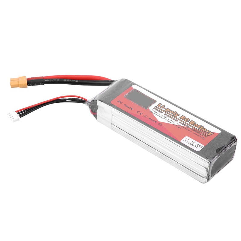 ZOP POWER 3S 11.1V 6000mAh 45C Rechargeable LiPo Battery with