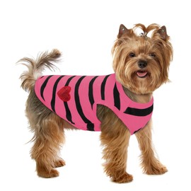 Preferhouse Dog Shirts for Large Dogs Cats, Dog Striped T-Shirts Dog Vest Pet Apparel Tee Shirts Spring Summer Suitable for Small and Medium Large Pets French Bulldog Bichon, Rose L