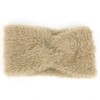 Macahel Faux Fur Twisted Bowknot Headband - Beige