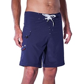 Maui Rippers Men's 19" Lifeguard Microfiber Boardshorts (40, Navy)