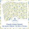 Linen Scented Drawer Liners, 6 Sheets Scent Paper for Drawers,