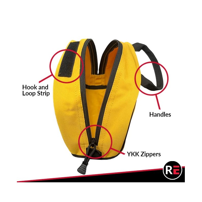 Rescue Essentials Color Coded Accessory/Organizer Travel Bags with Clear Window