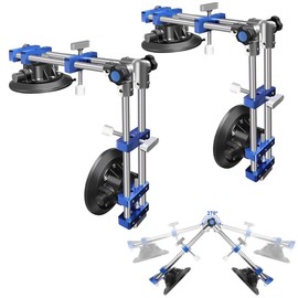 Right Angle 90-270 Degree Countertop Seam Setter 2 Pack with 7‘’ Vacuum Cups for Seam Joining and Leveling, Professional Stone Setter Installation Tool for Granite, Stone, Marble, Slab Tile