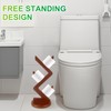 Bamboo Toilet Paper Holder Stand Free Standing Toilet Tissue Paper