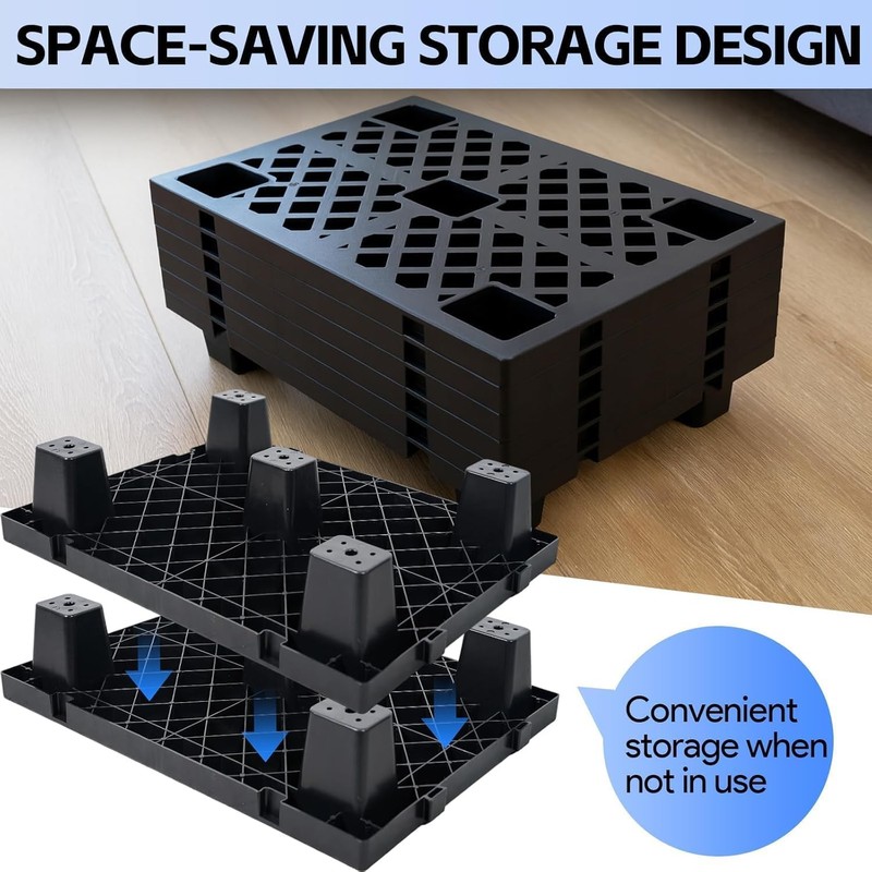 8PCS 23.6x15.7x3.9 in Plastic Pallets