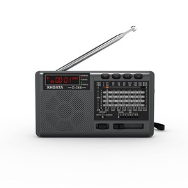 XHDATA D368 FM/AM/SW/Wide FM Compatible, High Sensitivity Reception, Compact, Portable Radio, Disaster Prevention Radio, Short Wave Radio, DSP, Stereo, Battery Operated, Type-C Rechargeable, MP3