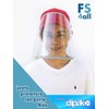 Careta Protección Faceshields4all Amplia Con Gorra de Color Rojo para