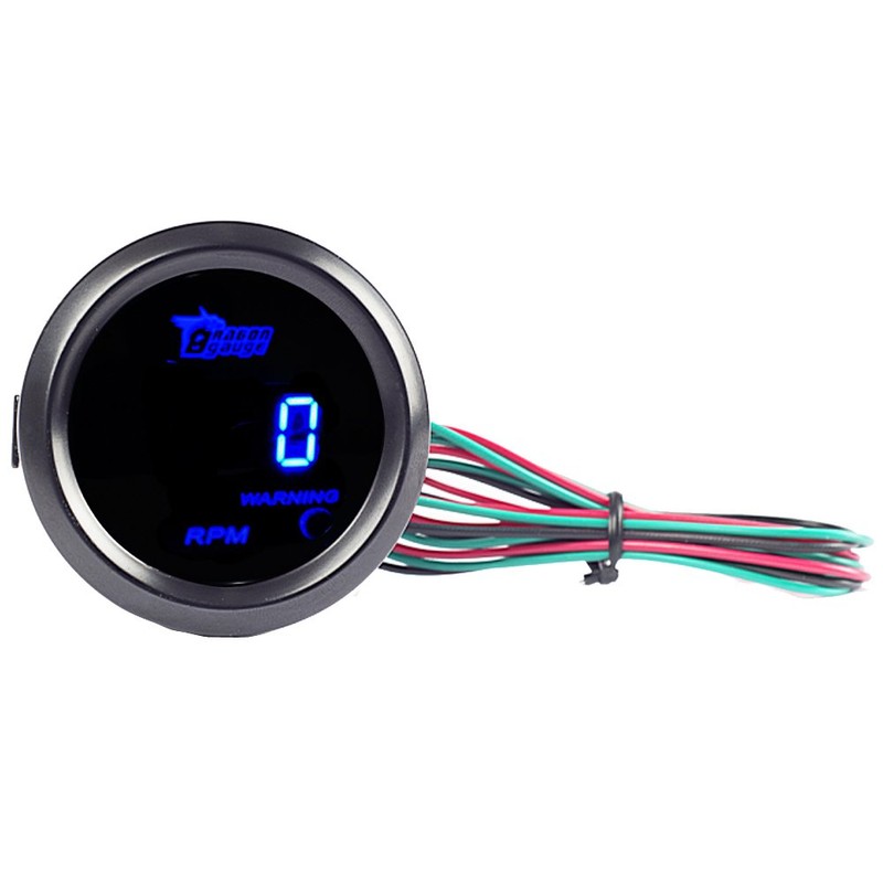 Etopars 2" 52mm Black Car Auto Digital Blue LED Light