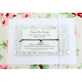 Lucor Teacher Gifts | Thank You Teacher Gifts | Appreciation Gifts | End of Year End of Term Teacher Gift | Teacher Wish Bracelet | Gifts for Teacher(Black)