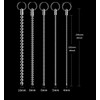 Stainless Steel Multi-Size Male Horse Eye Bars, Bendable-N11 (10mm)