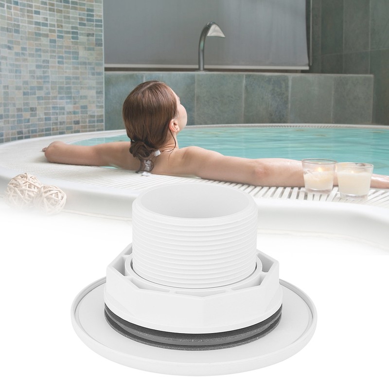 G2in Male Thread Plastic Swimming Pool Drainer Floor Drain Outlet