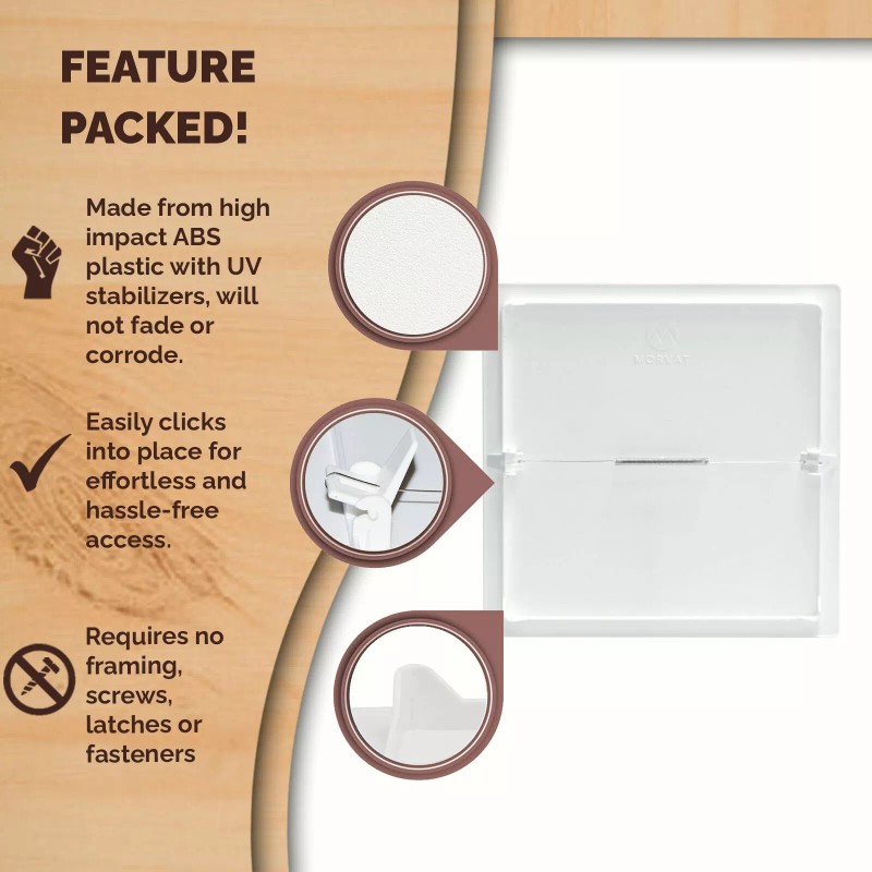Morvat 12x12 Spring Access Panel for Drywall & Ceiling, 4
