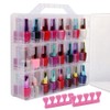 SUBAY Portable Nail Polish Organizer, Clear Double Side Nail Polish