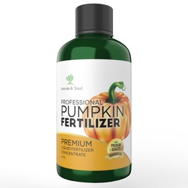 LEAVES AND SOUL Professional Liquid Pumpkin Fertilizer | 5-1-5 Concentrate, Liquid Plant Fertilizer for Garden, Healthy Produce, Good Harvest, Multi-Purpose Blend & Gardening Supplies | 8 oz