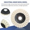 125mm Wool Polishing Wheel, 5 Pcs Wool Buffing Pads Wheels