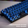 TERPORT Teclado Mecánico Transparente de RGB Retroiluminación, Z11 E158 Teclado