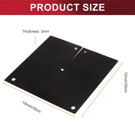 sourcing map 2pcs Welding Blanket Fireproof 30x30 cm, Pre-oxidized Fiber Heat Resistant Fabric, Heat Fire Shield Blanket, Soldering Protective Supplies for Industrial, Grill, 3mm Thick, Black