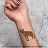 4 x 'Hyena' Temporary Tattoos - Water Resistant, Skin-Safe, Non-Toxic