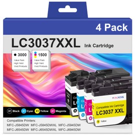 PANINK Compatible LC3037XXL Ink Cartridge Replacement for Brother LC3037 XXL LC3039 XXL High Yield Ink Cartridges for MFC-J5845DW MFC-J5945DW MFC-J6545DW MFC-J6945DW Printer (4 Pack)