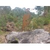 Magpie Standing Garden Stake - Australian Made Rusted Metal Garden
