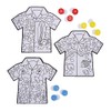 Fun Express Color Your Own Hawaiian Shirts with Buttons Craft