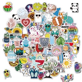 200Pcs Water Bottle Stickers for Kids, Cute Stickers for Water Bottles, Aesthetic Laptop Sticker Pack Classroom Prizes Skateboard Stickers for Kids Teens Girls Students (Cute Stickers)