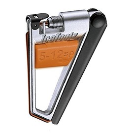 IceToolz Portable Chain Tool | Bicycle Tools | Portable Chain Tool | 5 - 12 Speed | Chain Connector Case | Thumb Lid, Chain Hook | Silver, Black, Orange