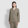 JAJU [JAJU/자주] 여 플란넬 파자마 세트_다크 그린 [JAJU] Women's Flannel