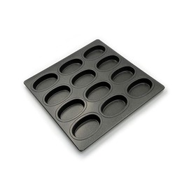 Matsunaga Seisakusho MB Teflon Coated Oval Top Plate, 12P