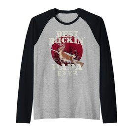 Best Buckin Papa Best Papa Ever Gifts Funny Deer Hunter Raglan Baseball Tee