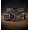 Traditional Costume Belt with Embroidery - Genuine Leather Belt, Original