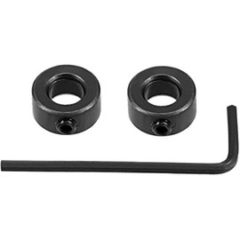 Utoolmart 2Pcs Drill Dowel 8mm Bore Drill Stop, Drill Bit Depth Holder, Set Screw Style, Black Oxide Carbon Steel