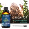 BURIBURI Castor Oil Pure Carrier Oil with Applicator Kit, 100%