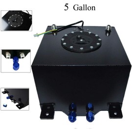 MOTORHOT 5 Gallon Fuel Cell Universal Aluminum Racing/Drift Fuel Tank Level Sender 19L Black