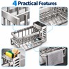 Stainless Steel Sink Cleaning Tools Storage Rack – Multifunctional Drainable