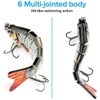 Sarini 3Pcs Multi Jointed Pike Fishing Lures Sets 3D Artificial
