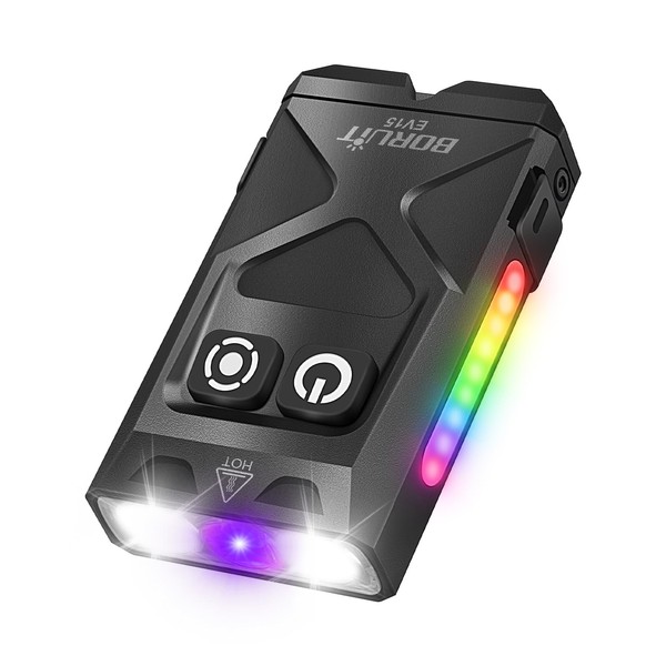 BORUIT EV15 LED Small Powerful EDC Flashlight,1000 Lumen USB-C Rechargeable
