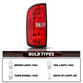 Bingbingmotor Tail Light Assembly for 2015-2022 Chevy Colorado Outer Rear Taillight 4-Door Crew Cab & Extended Cab OE Direct Replacement Brake Tail Lamp LH Driver Side w/Bulbs