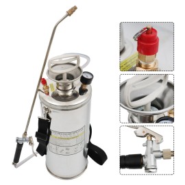 berliii 2 Gallon Stainless Steel Sprayer w/3' Hose Ground Clean and Garden Sanitizin