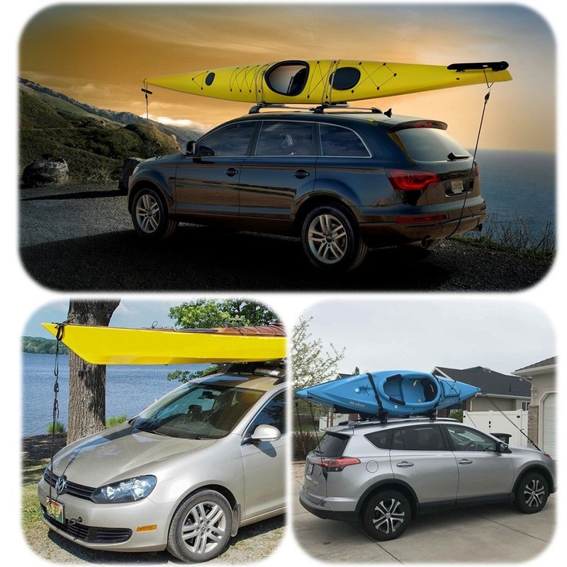 Kayak Tie Down Straps Canoe Bow and Stern Heavy Duty
