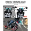 LUXEMOTO Windshield for kawasaki Z500 2024 2025, Dark Tinted Front