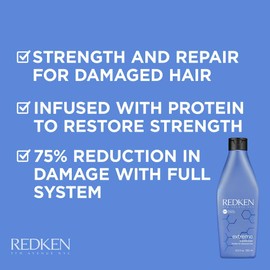 REDKEN Extreme Conditioner, Conditioner for Damaged Hair and Dry Tips, Anti-Hair Breakage Care Conditioner for Shine and Resistance, Restorative Care 250 ml