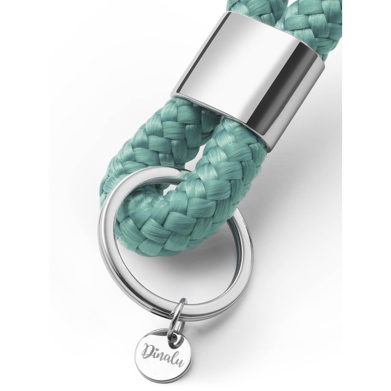 Key pendant with silver metal in maritime design made of