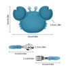 3pcs Toddler Divided Plate Set Silicone Baby Suction Plate Anti