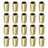 uxcell 20Pcs Hex Threaded Inserts, M8-1.25x20 Zinc Alloy Hex-Flush Thread